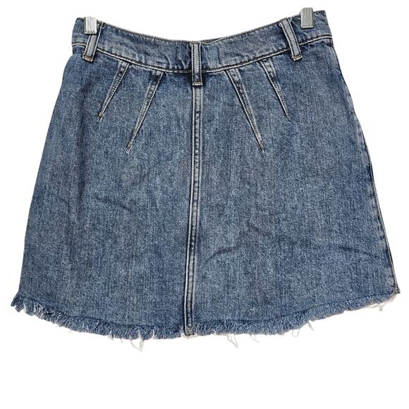 We the Free Denim Skirt A-Line Mini Women's Size 26 Casual Y2K Preppy - Picture 2 of 7